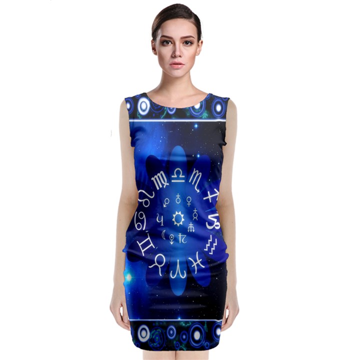 Astrology Horoscopes Constellation Classic Sleeveless Midi Dress