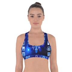 Astrology Horoscopes Constellation Cross Back Sports Bra by danenraven