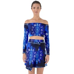 Astrology Horoscopes Constellation Off Shoulder Top With Skirt Set by danenraven