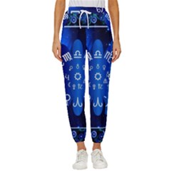 Astrology Horoscopes Constellation Women s Cropped Drawstring Pants by danenraven