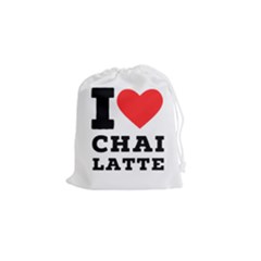 I Love Chai Latte Drawstring Pouch (small) by ilovewhateva