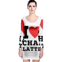 I Love Chai Latte Long Sleeve Bodycon Dress by ilovewhateva