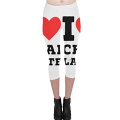 I Love Chai Latte Capri Leggings  by ilovewhateva