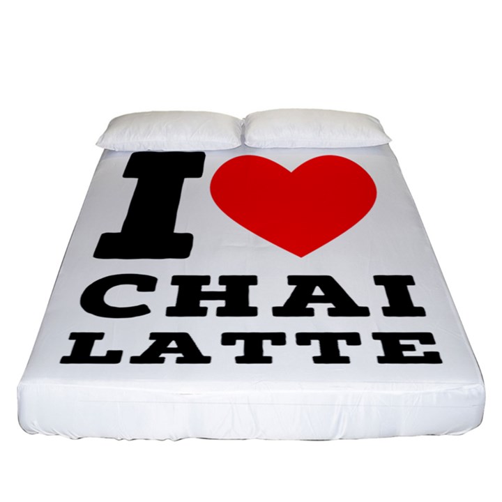 I love chai latte Fitted Sheet (California King Size)