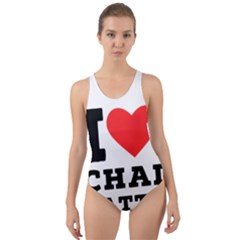 I Love Chai Latte Cut-out Back One Piece Swimsuit by ilovewhateva