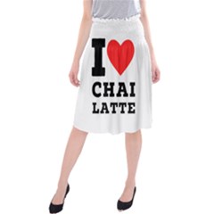 I Love Chai Latte Midi Beach Skirt by ilovewhateva