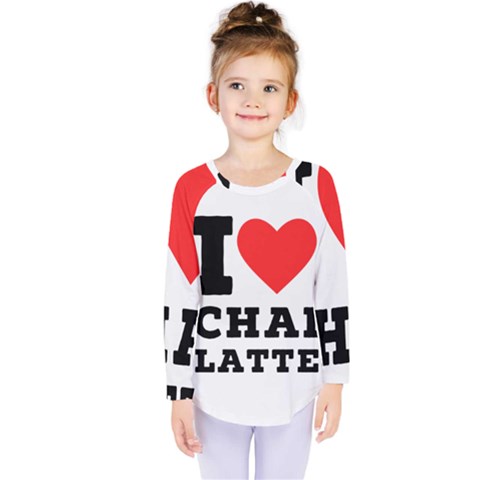 I Love Chai Latte Kids  Long Sleeve Tee by ilovewhateva