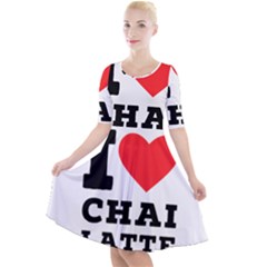 I Love Chai Latte Quarter Sleeve A-line Dress by ilovewhateva