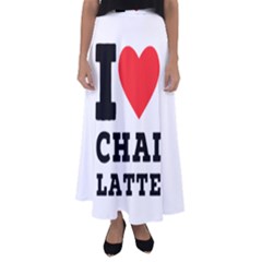 I Love Chai Latte Flared Maxi Skirt by ilovewhateva