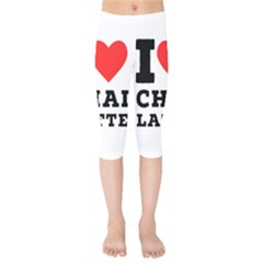 I Love Chai Latte Kids  Capri Leggings  by ilovewhateva