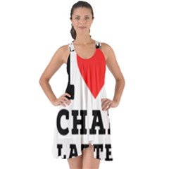 I Love Chai Latte Show Some Back Chiffon Dress by ilovewhateva