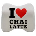 I love chai latte Velour Head Support Cushion View1