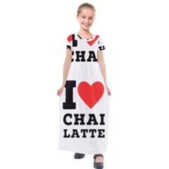 I Love Chai Latte Kids  Short Sleeve Maxi Dress by ilovewhateva