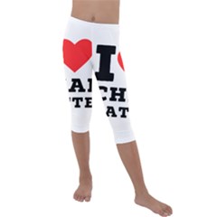 I Love Chai Latte Kids  Lightweight Velour Capri Leggings  by ilovewhateva