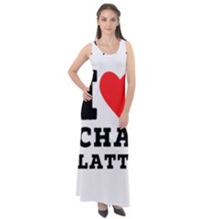 I Love Chai Latte Sleeveless Velour Maxi Dress by ilovewhateva