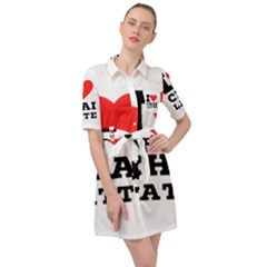 I Love Chai Latte Belted Shirt Dress by ilovewhateva