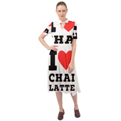 I Love Chai Latte Keyhole Neckline Chiffon Dress by ilovewhateva