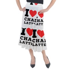 I Love Chai Latte Midi Mermaid Skirt by ilovewhateva