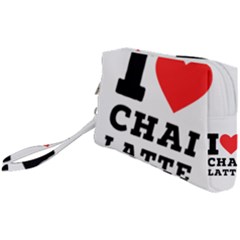 I Love Chai Latte Wristlet Pouch Bag (small) by ilovewhateva