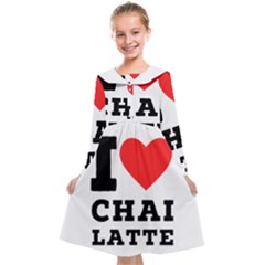 I Love Chai Latte Kids  Midi Sailor Dress by ilovewhateva