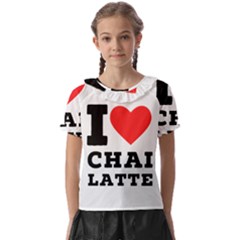 I Love Chai Latte Kids  Frill Chiffon Blouse by ilovewhateva