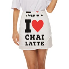 I Love Chai Latte Mini Front Wrap Skirt by ilovewhateva