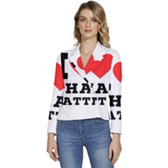 I Love Chai Latte Women s Long Sleeve Revers Collar Cropped Jacket by ilovewhateva