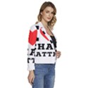 I love chai latte Women s Long Sleeve Revers Collar Cropped Jacket View3