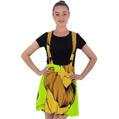 Lion Cartoon Parody Velvet Suspender Skater Skirt by danenraven