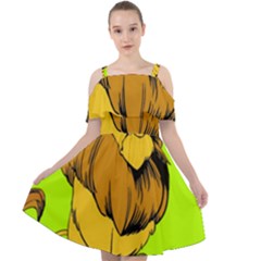 Lion Cartoon Parody Cut Out Shoulders Chiffon Dress by danenraven