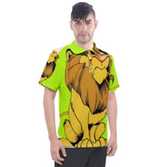 Lion Cartoon Parody Men s Polo Tee by danenraven