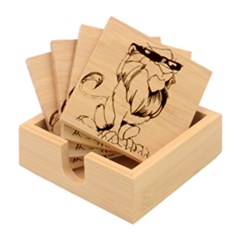 Lion Cartoon Parody Bamboo Coaster Set by danenraven