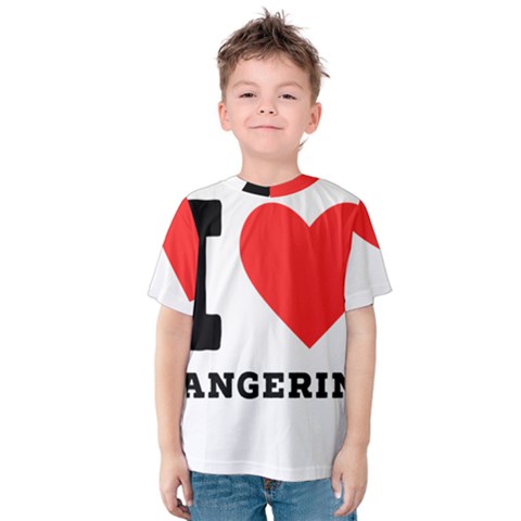 I Love Tangerine Kids  Cotton Tee by ilovewhateva