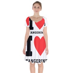 I Love Tangerine Short Sleeve Bardot Dress by ilovewhateva