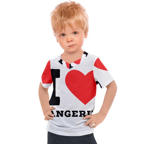 I Love Tangerine Kids  Sports Tee by ilovewhateva