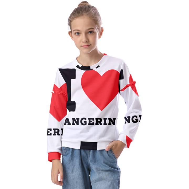 I love tangerine Kids  Long Sleeve Tee with Frill 