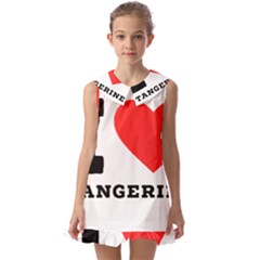 I Love Tangerine Kids  Pilgrim Collar Ruffle Hem Dress by ilovewhateva