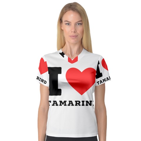 I Love Tamarind V-neck Sport Mesh Tee by ilovewhateva