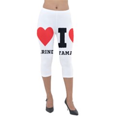 I Love Tamarind Lightweight Velour Capri Leggings  by ilovewhateva