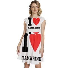 I Love Tamarind Cap Sleeve High Waist Dress by ilovewhateva