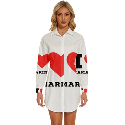 I Love Tamarind Womens Long Sleeve Shirt Dress by ilovewhateva