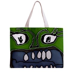 Extreme Closeup Angry Monster Vampire Zipper Mini Tote Bag by dflcprintsclothing