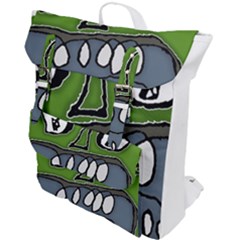 Extreme Closeup Angry Monster Vampire Buckle Up Backpack by dflcprintsclothing