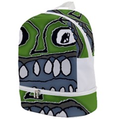 Extreme Closeup Angry Monster Vampire Zip Bottom Backpack by dflcprintsclothing