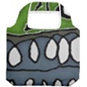 Extreme Closeup Angry Monster Vampire Foldable Grocery Recycle Bag View2