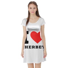 I Love Sherbet Short Sleeve Skater Dress by ilovewhateva