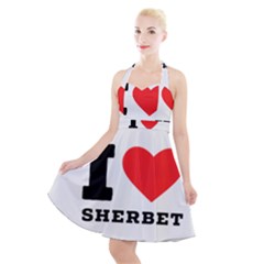 I Love Sherbet Halter Party Swing Dress  by ilovewhateva