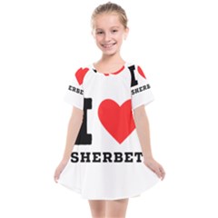 I love sherbet Kids  Smock Dress