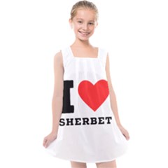 I love sherbet Kids  Cross Back Dress