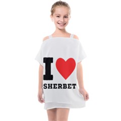 I love sherbet Kids  One Piece Chiffon Dress